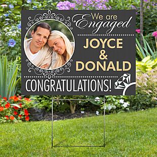 Engagement Photo Yard Sign