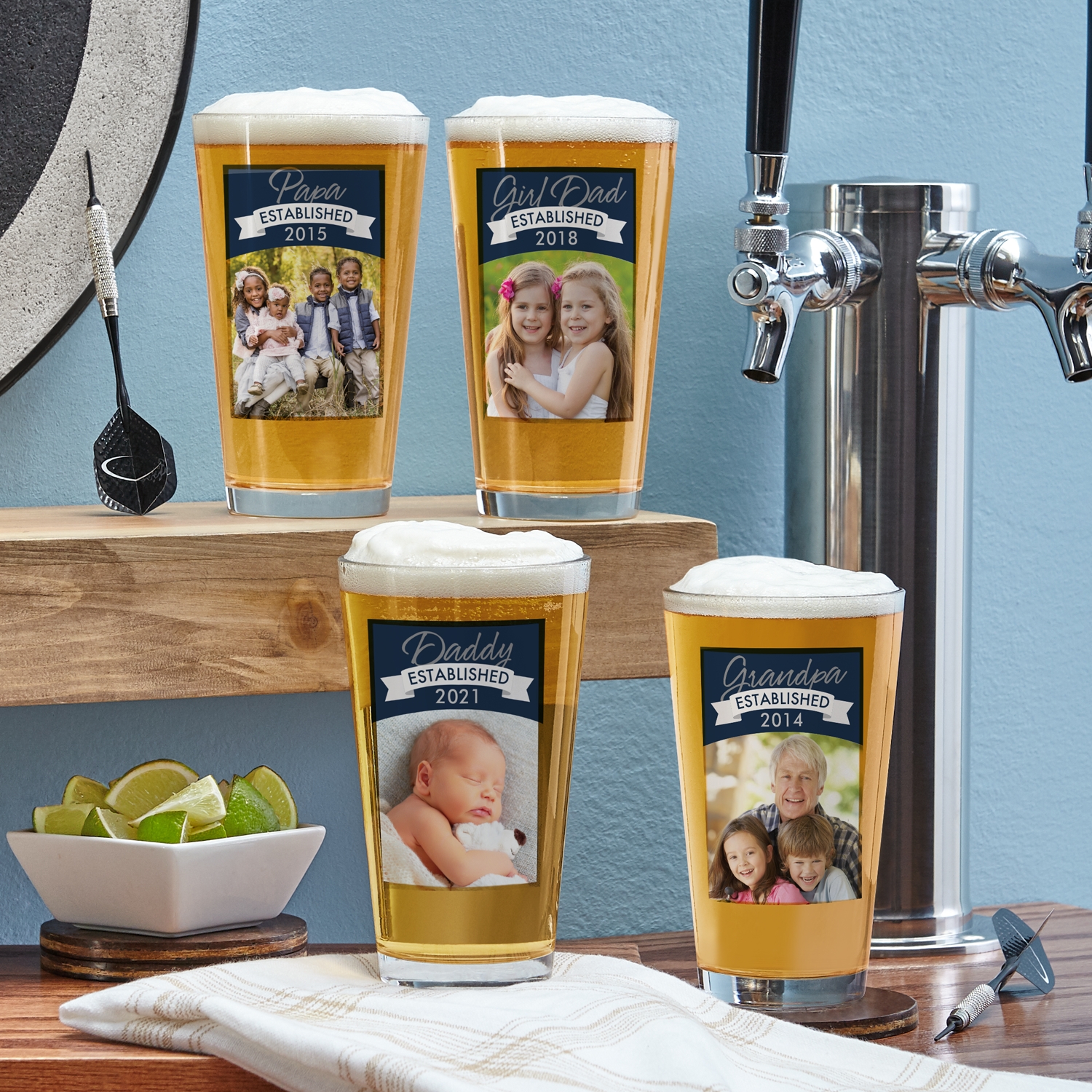 Commemorative Photo Personalized Pint Beer Glass