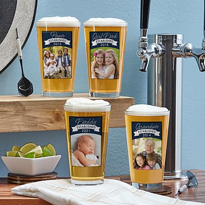 Commemorative Photo Personalized Pint Beer Glass