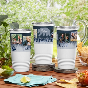 Papa Bear Photo Insulated Tumbler