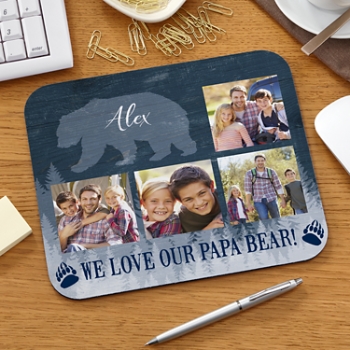 Papa Bear Photo Mouse Pad