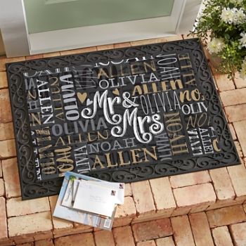 Custom Name Wedding Couple Personalized Signature Doormats