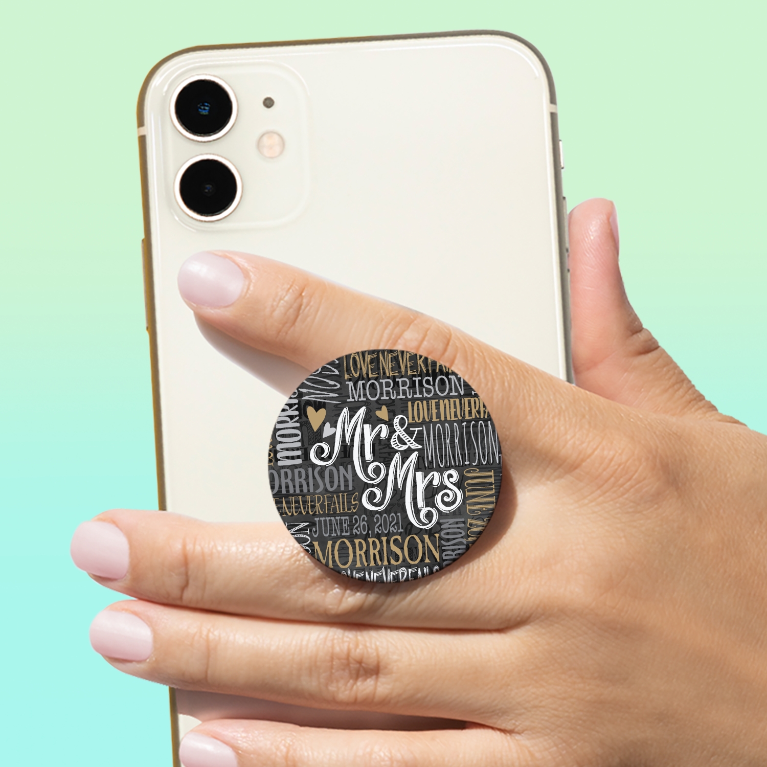 Signature Style Wedding Couple PopSockets PopGrip®