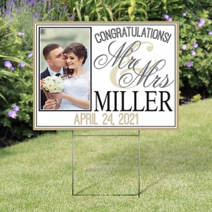 Wedding Photo Yard Sign