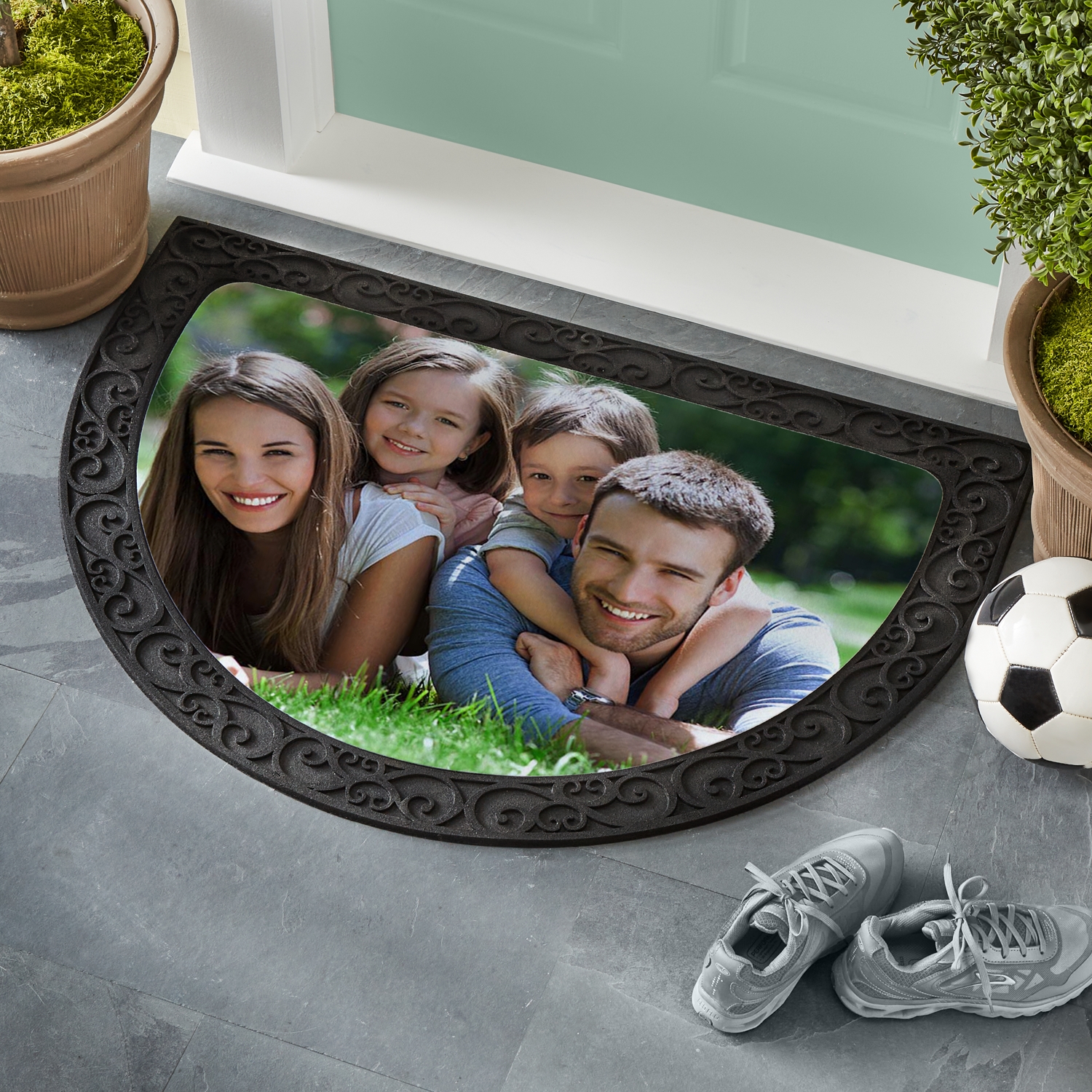 Picture-Perfect Photo Half Round Doormat