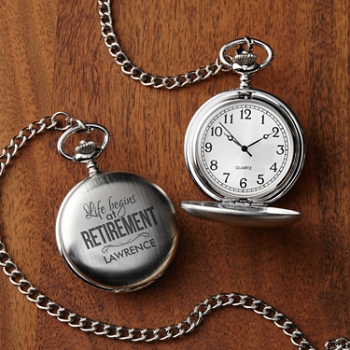 Life Begins At Retirement Pocket Watch