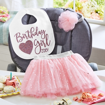 Stephen Joseph® Birthday Tutu, Headband & Bib Set