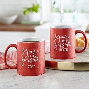 You're My Person Red Shimmer Mug Set