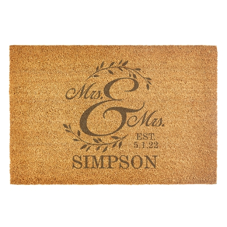 Together as One Coir Doormat - 24x36 - Mrs. & Mrs.
