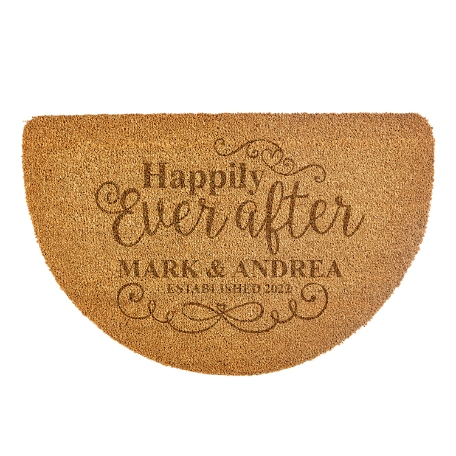 Happily Ever After Half Round Coir Doormat