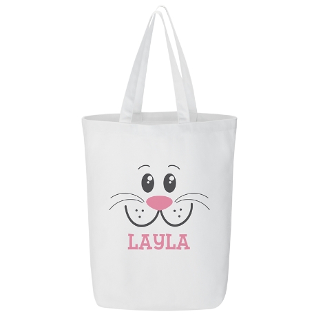 Big Bunny Faces Tote Bag - Pink