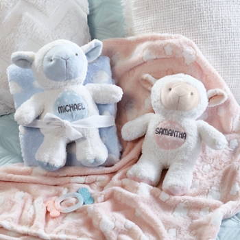 Cherished Lamb Personalized Blanket Keepsake Set