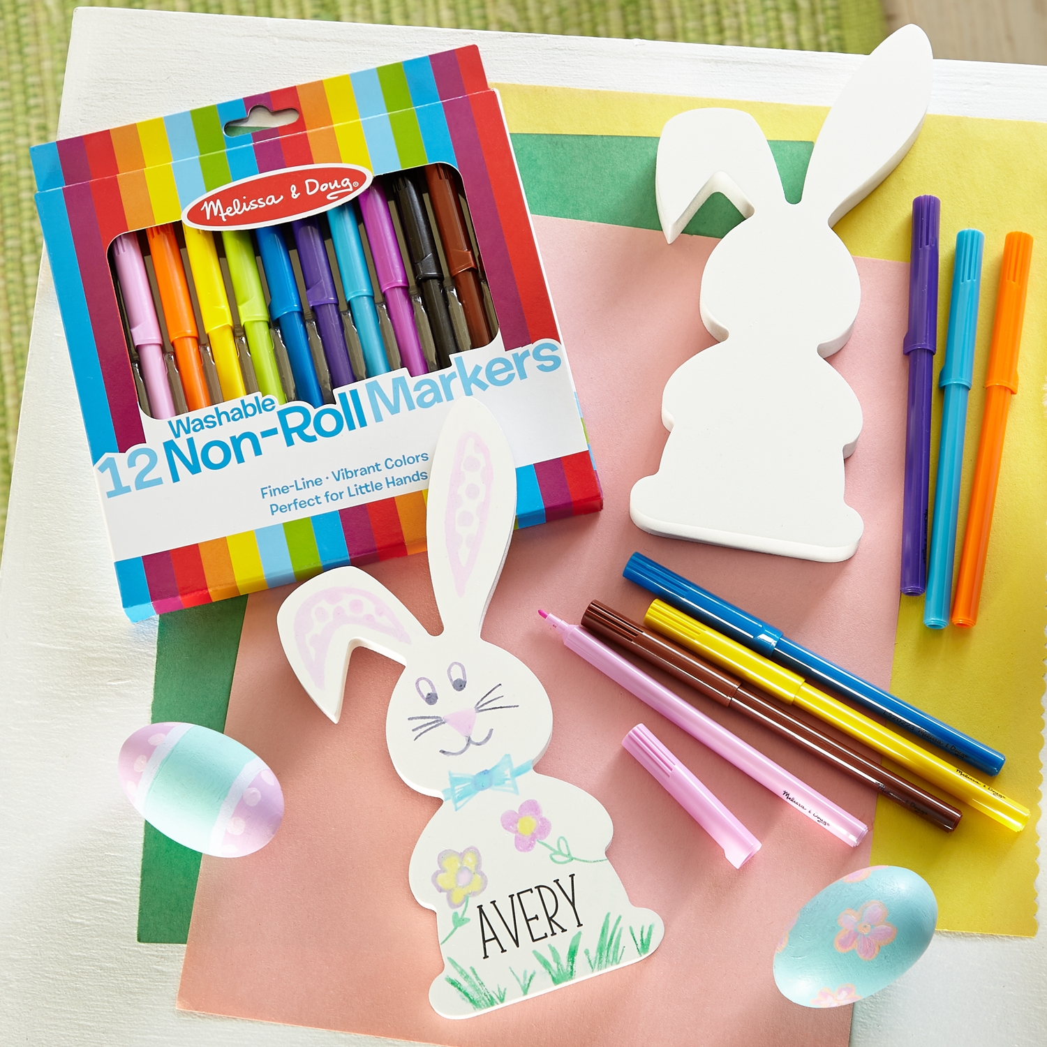 Color Your Own Wooden Bunny