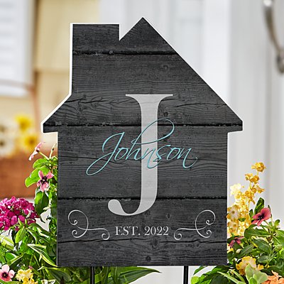 Family Initial & Name Outdoor House Sign