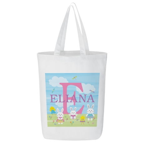 My Own Bunny Name Tote Bag - Pink