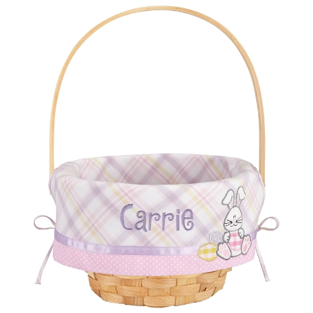 12" Create Your Own Easter Basket - Pink Applique