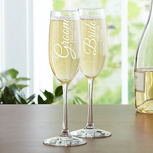 A Toast to Love Champagne Flutes
