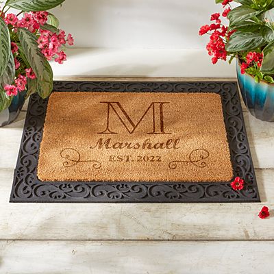 Family Initial & Name Coir Doormat