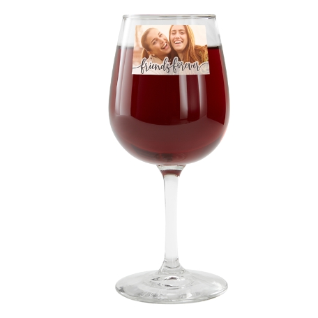 Forever Friends Photo Wine Glass