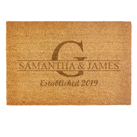 Initial and Name Coir Doormat - 24x36