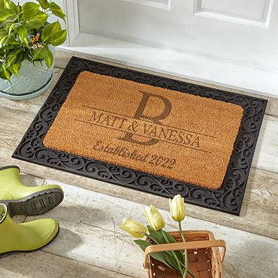 Initial and Name Coir Doormat