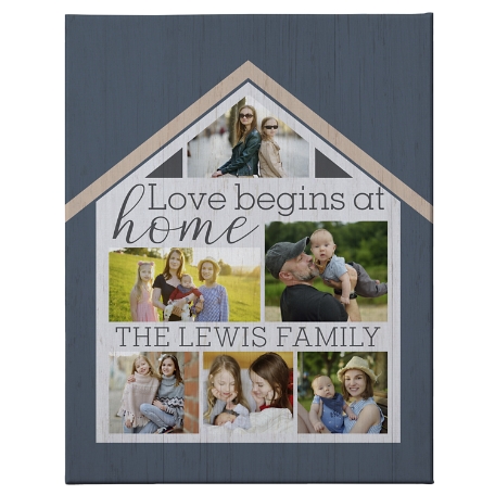 Love Begins At Home Photo Canvas - Unframed - 16X20