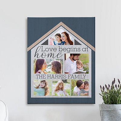 Love Begins At Home Photo Canvas
