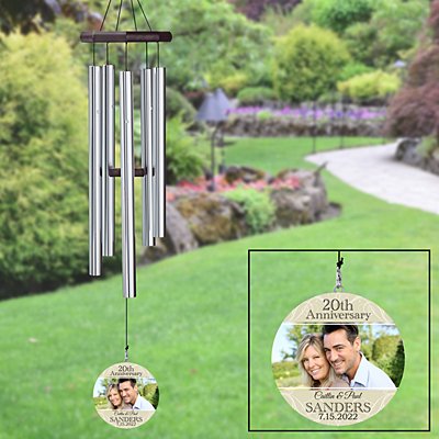 Our Forever Day Anniversary Photo Wind Chime