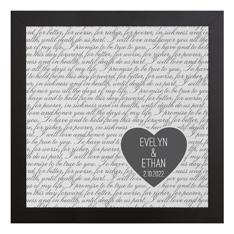 Our Forever Vows Canvas-Framed-Dark Gray-16x16