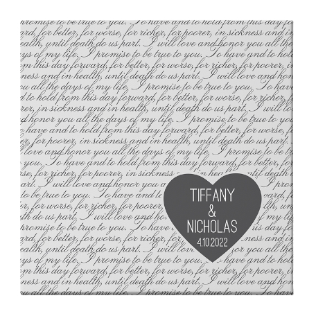 Our Forever Vows Canvas-Unframed-Dark Gray-16x16