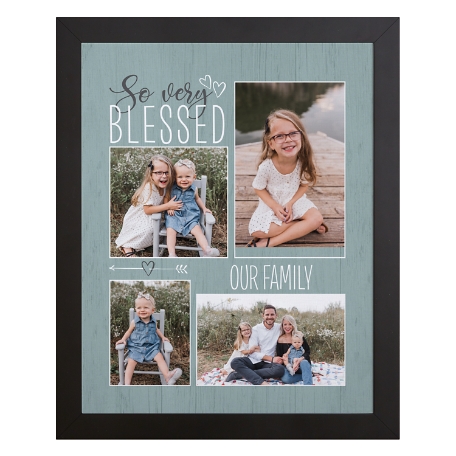 So Very Blessed Photo Canvas - Aqua - 11X14 - Framed