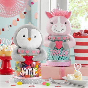 Valentine's Sweeties Plush Candy Jars