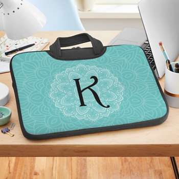 Single Initial Laptop Carrying Bag