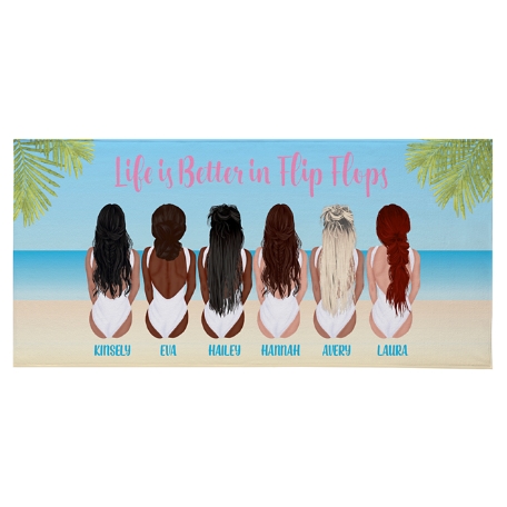 Summer Girls Beach Towel-Standard - 6 Girls