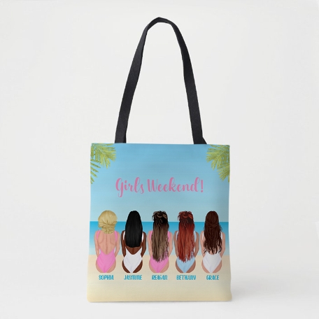 Summer Girls Tote Bag - 5 Girls
