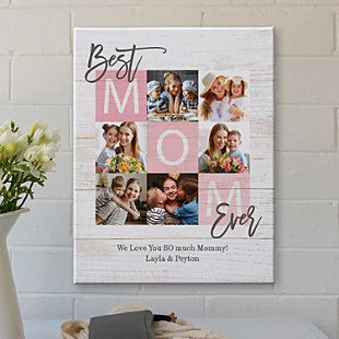 Best Mom Ever Photo Tile Canvas