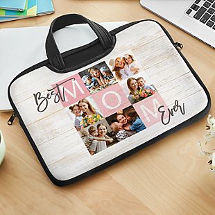 Best Mom Ever Photo Tile Laptop Carrying Bag