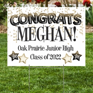 Fly High Graduation Yard Sign