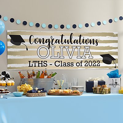 Sophisticated Graduate Striped Banner
