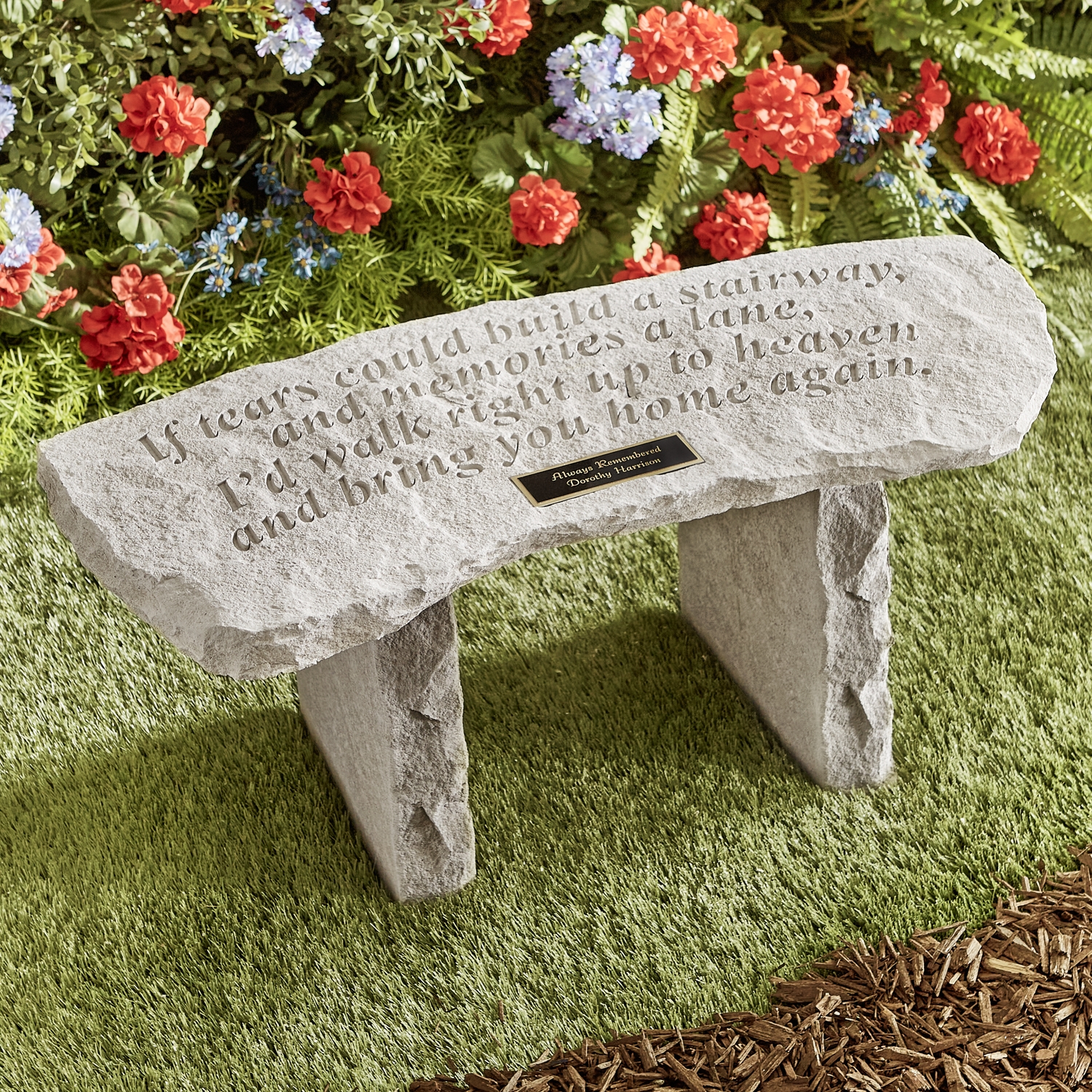 Personalized garden online bench