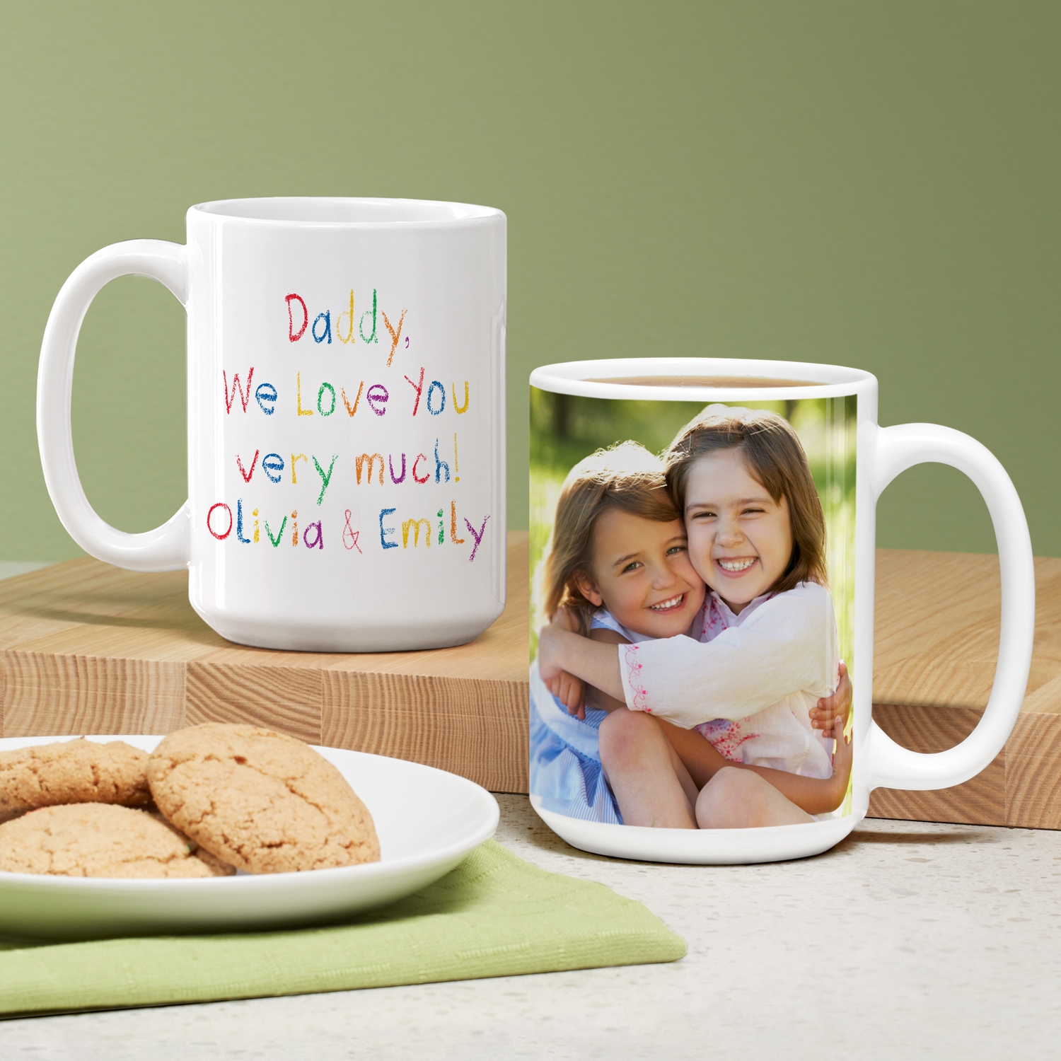 Colorful Crayon Message Photo Mug