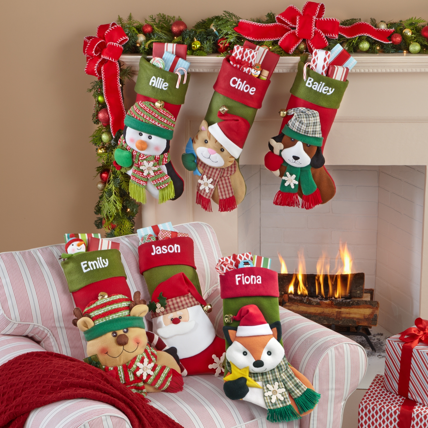 Adorable Jingle Bell Customized Stocking