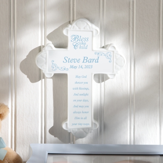 Baby boy 2024 baptism cross