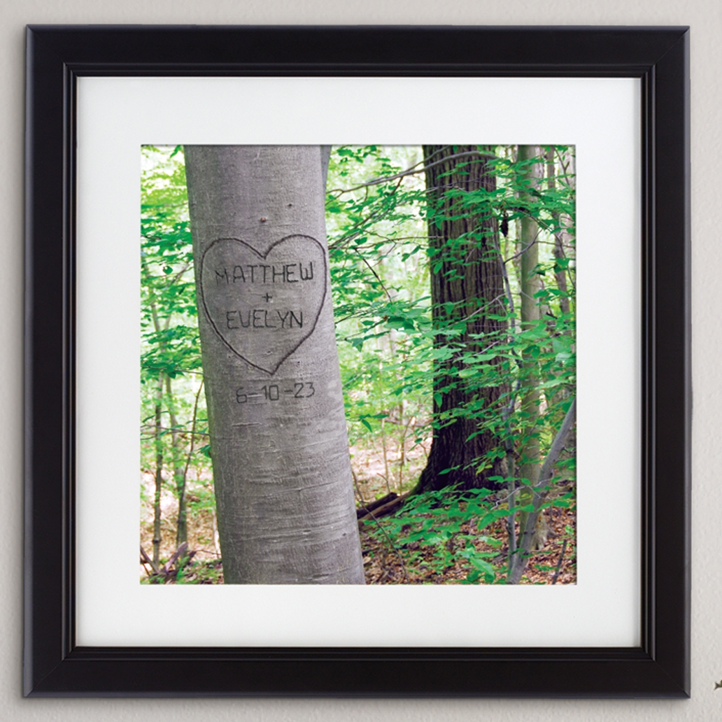 Carved Heart Personalized Framed Print