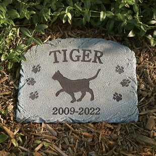 Pet Silhouette Memorial Garden Stone