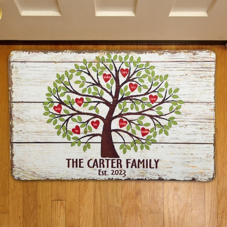 Family Tree of Hearts Doormat-17x27