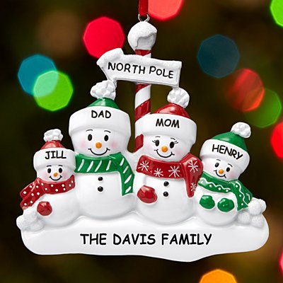 Polar Family Personalized Christmas Ornament