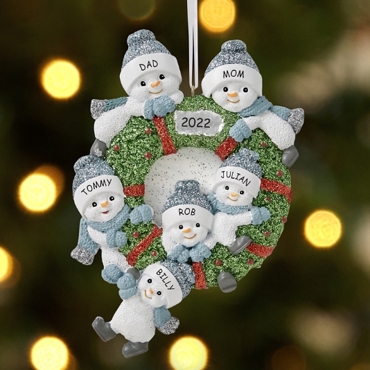 Personal Creations Ornaments
 The Original Snow Bud s™ Family Wreath Ornament