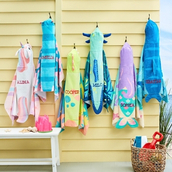 Stephen Joseph® Playful Hooded Personalized Beach Towels