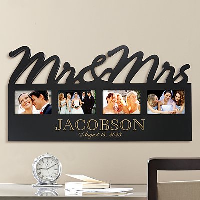 Mr. & Mrs. Personalized Photo Frame Plaque
